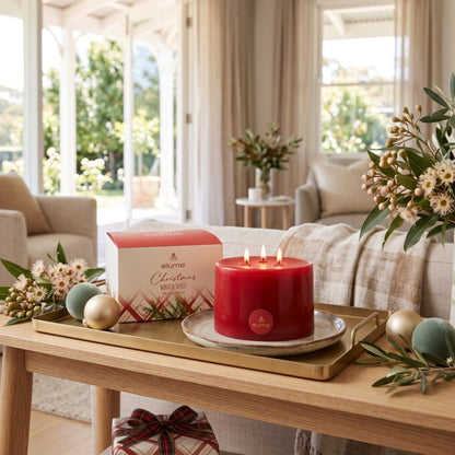 Christmas Winter Spice Pillar Candle