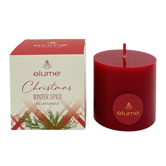 Christmas Winter Spice Pillar Candle