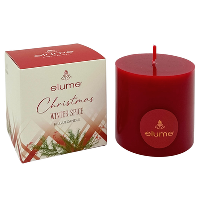 Christmas Winter Spice Pillar Candle