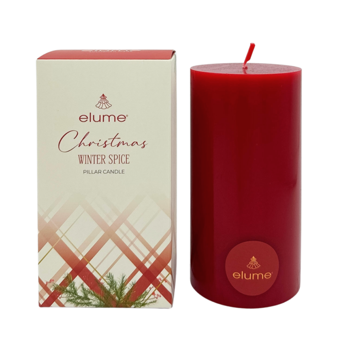 Christmas Winter Spice Pillar Candle