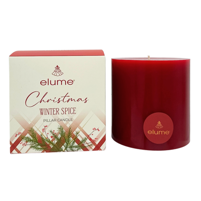 Christmas Winter Spice Pillar Candle