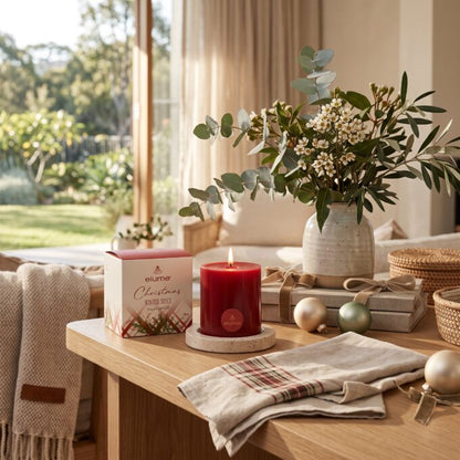 Christmas Winter Spice Pillar Candle