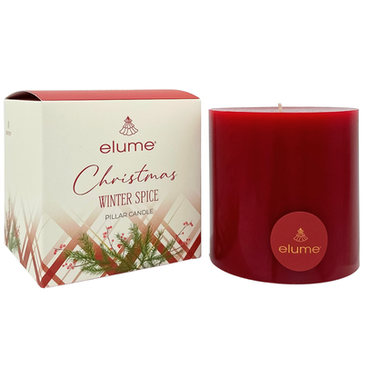 Christmas Winter Spice Pillar Candle