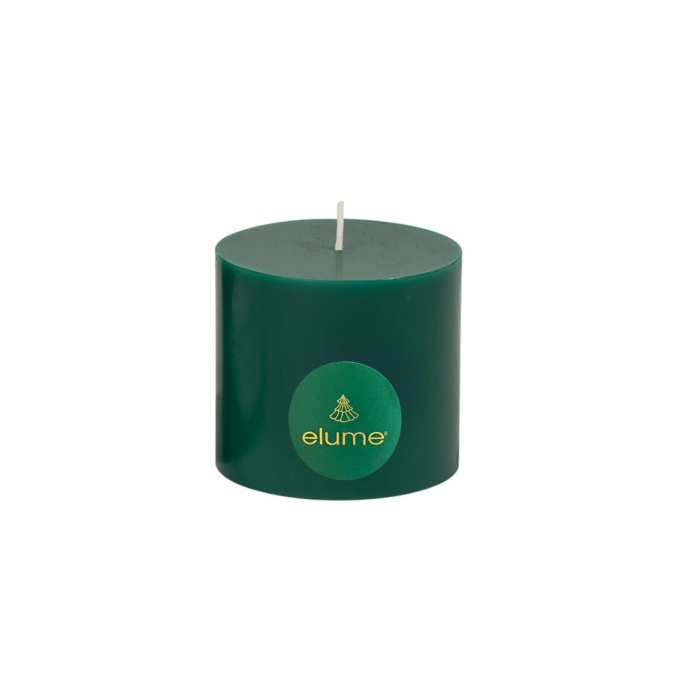 Christmas Frosted Pine Pillar Candle