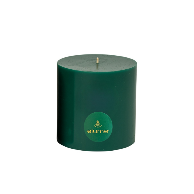 Christmas Frosted Pine Pillar Candle
