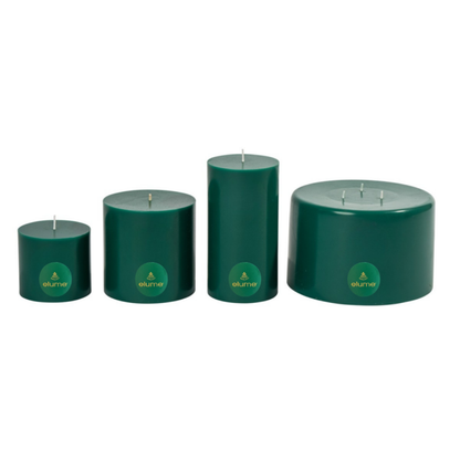 Christmas Frosted Pine Pillar Candle