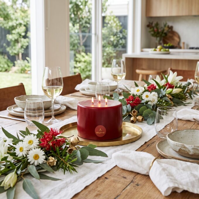 Christmas Winter Spice Pillar Candle