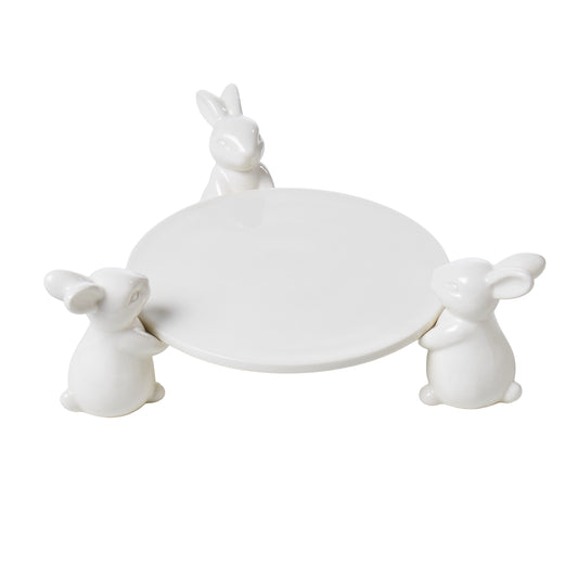 Ceramic 3 Bunny Plate