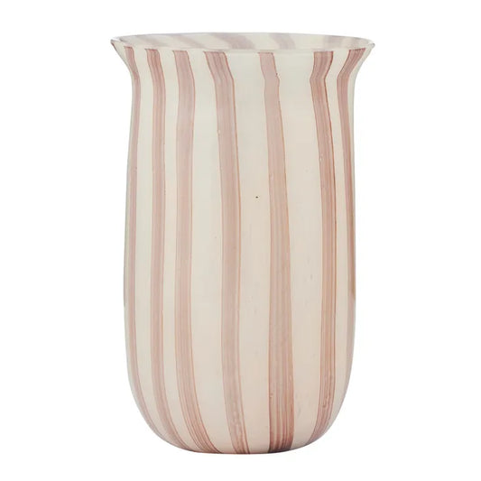 Claudia Glass Vase | Ivory/Rust