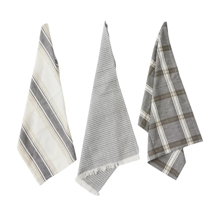 Maye Cotton Tea Towels | Grey