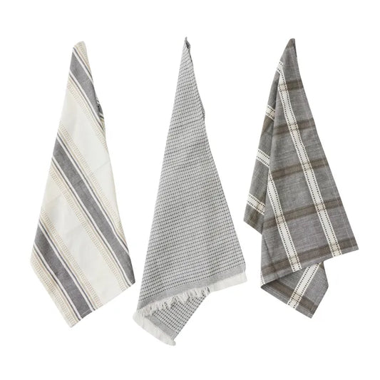 Maye Cotton Tea Towels | Grey