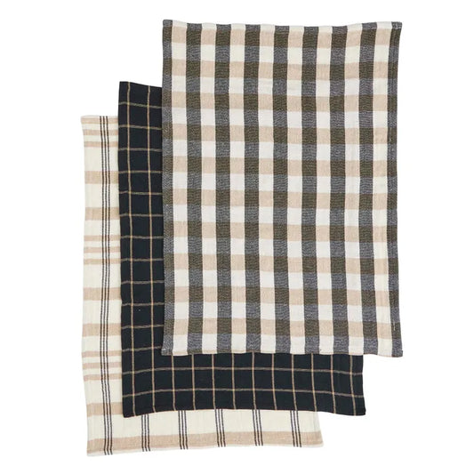 Kit Recycled Cotton Tea Towels | Black