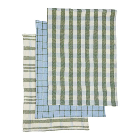 Kit Recycled Cotton Tea Towels | Olive