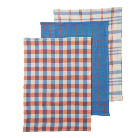 Kit Recycled Cotton Tea Towels | Blue
