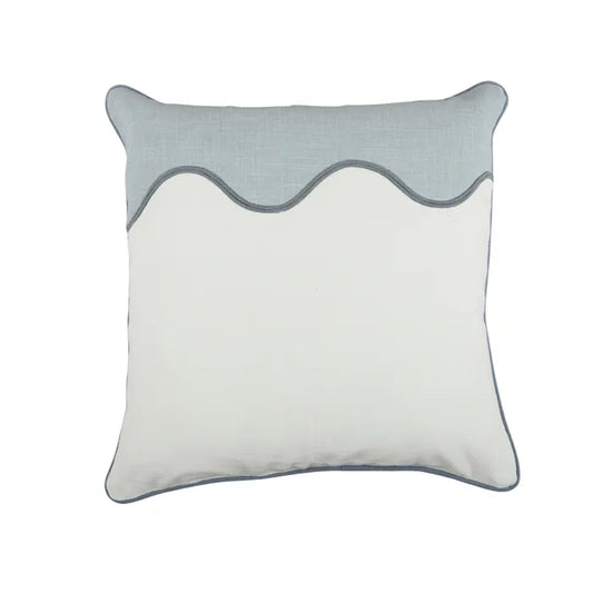 Darius Cotton Cushion | Denim/Ivory