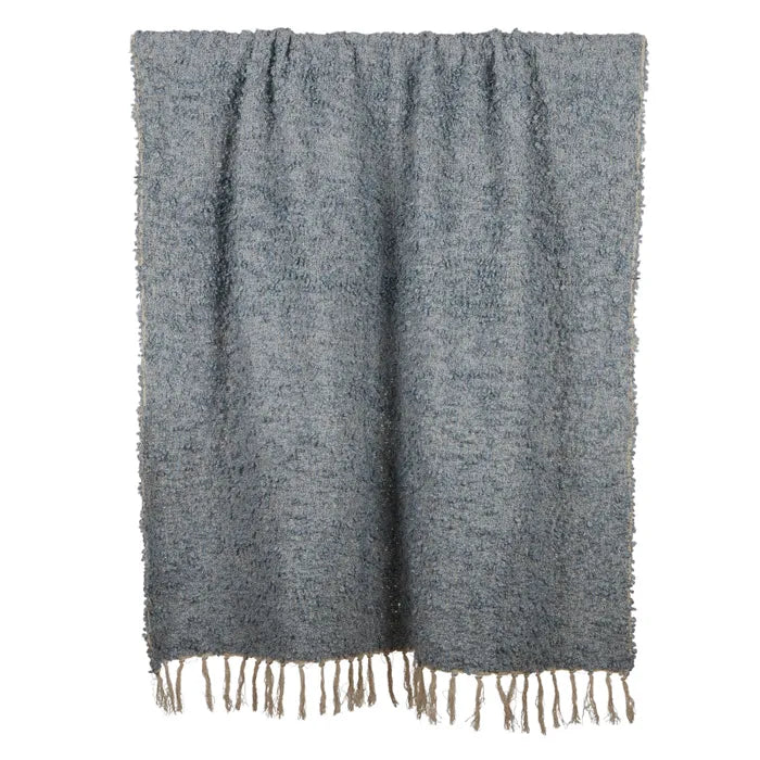 Burbujeo Cotton/Blend Throw | Steel