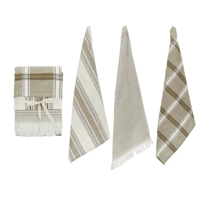 Maye Cotton Tea Towels | Olive