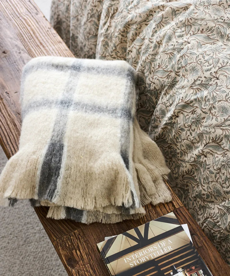 Juniper Check Grey Throw