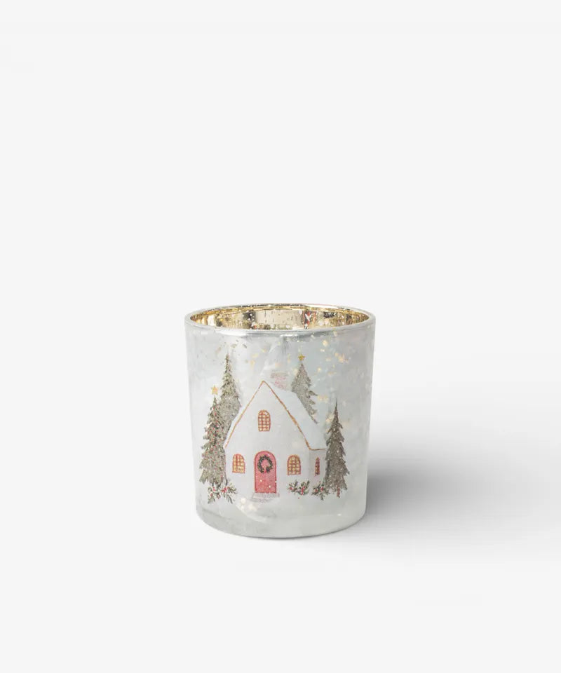 Aurelia Snowy Cottage Votive Holder Small