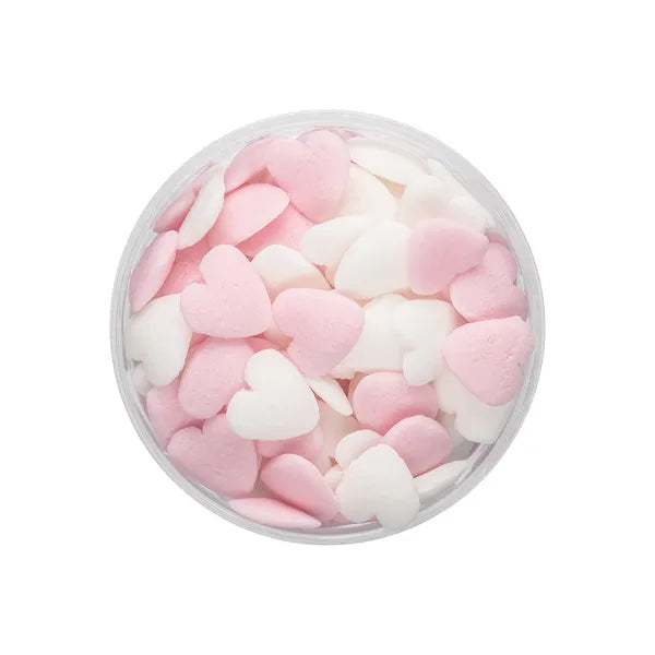 Over The Top Love Hearts - Mixed White & Pink 55g