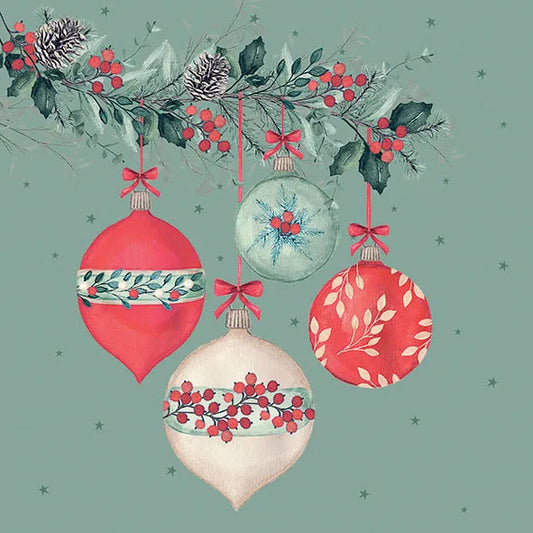 Luncheon Napkin Berry Baubles | Green