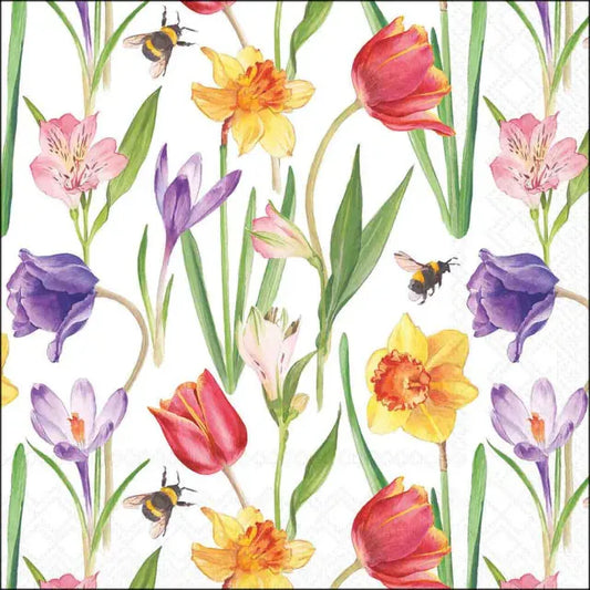 Luncheon Napkin Flowers In Spring