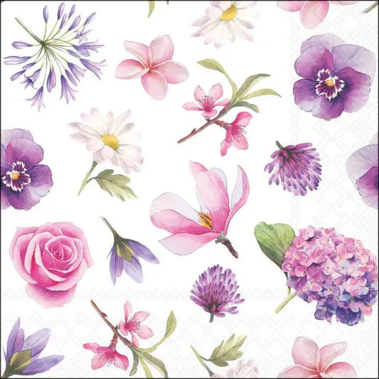 Luncheon Napkin Flower Heads