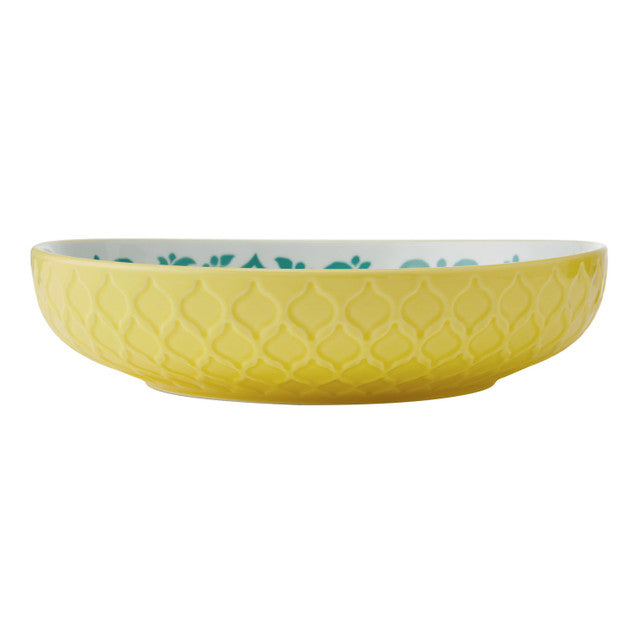 Mikasa Coupe Bowl | Yellow Blue Geometric
