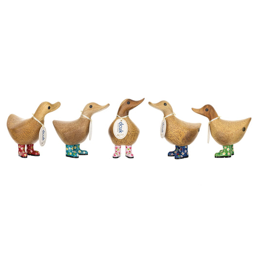 DCUK Natural Welly Ducky Flowers