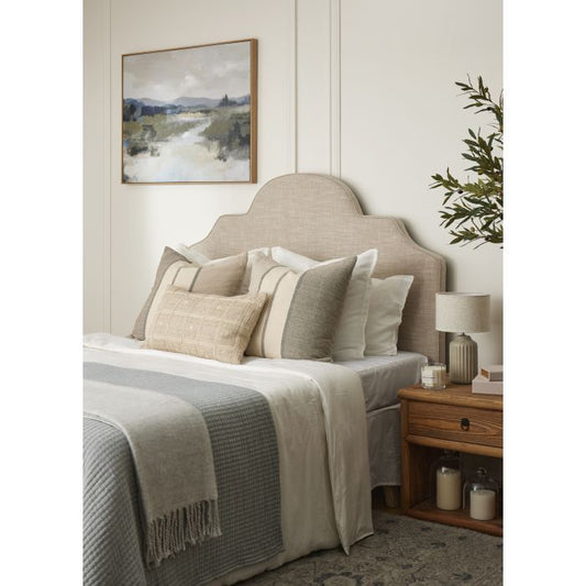 Clem Check Cushion | Natural