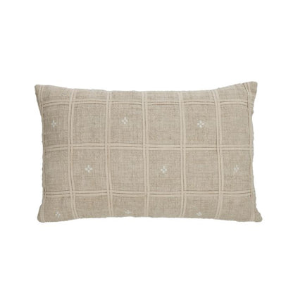 Clem Check Cushion | Natural