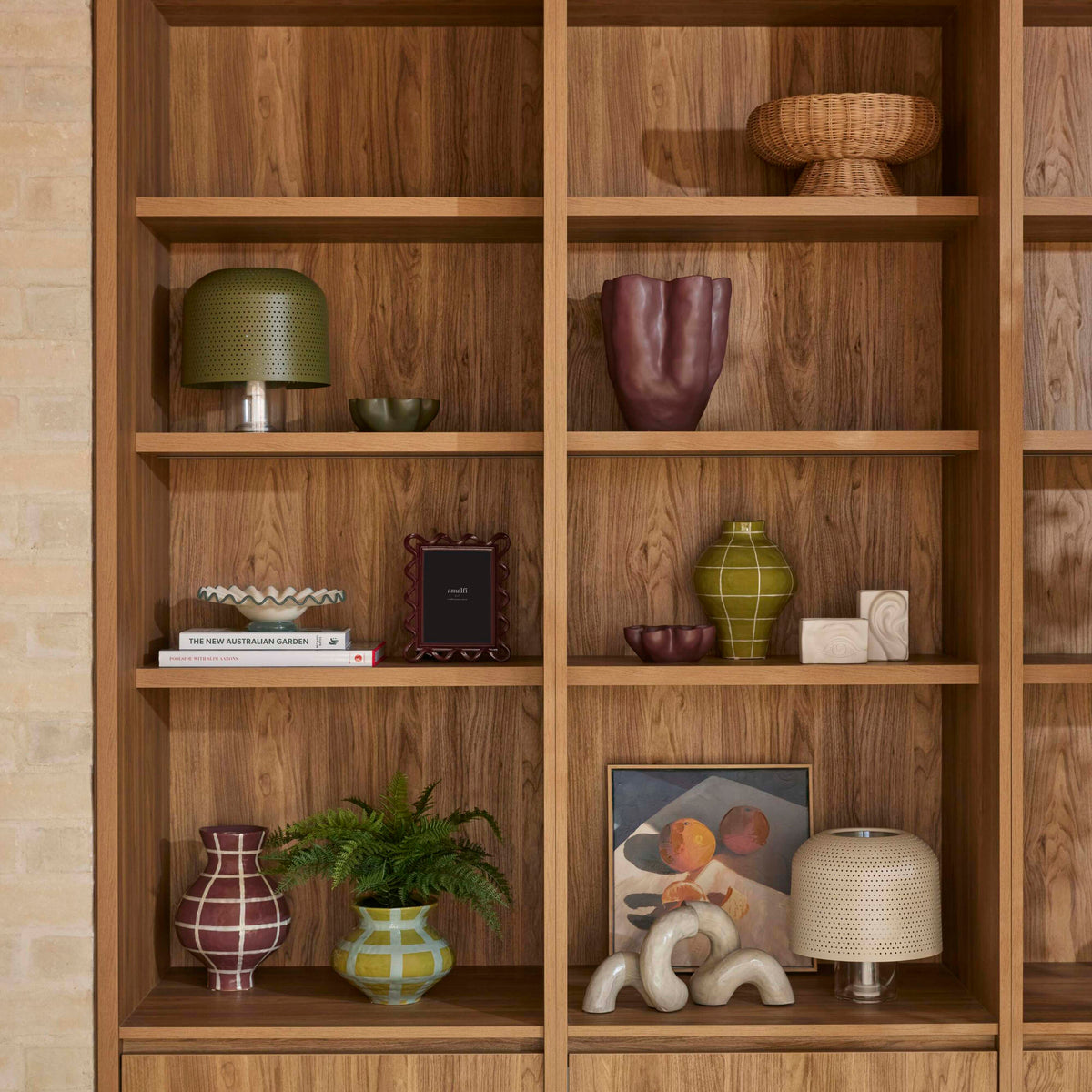 Eden Check Vase | Burgundy
