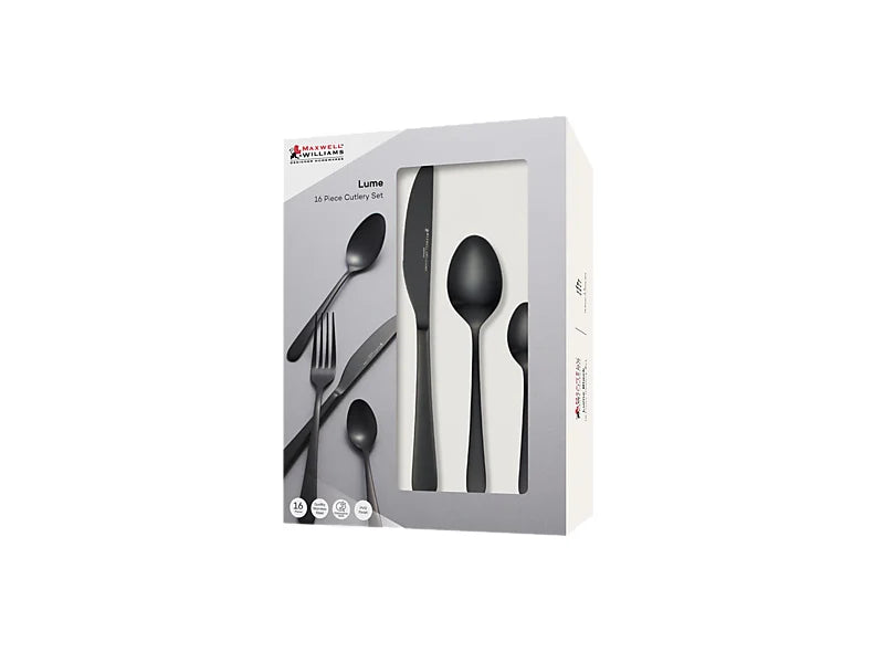 Lume 16pce Cutlery Set | Black
