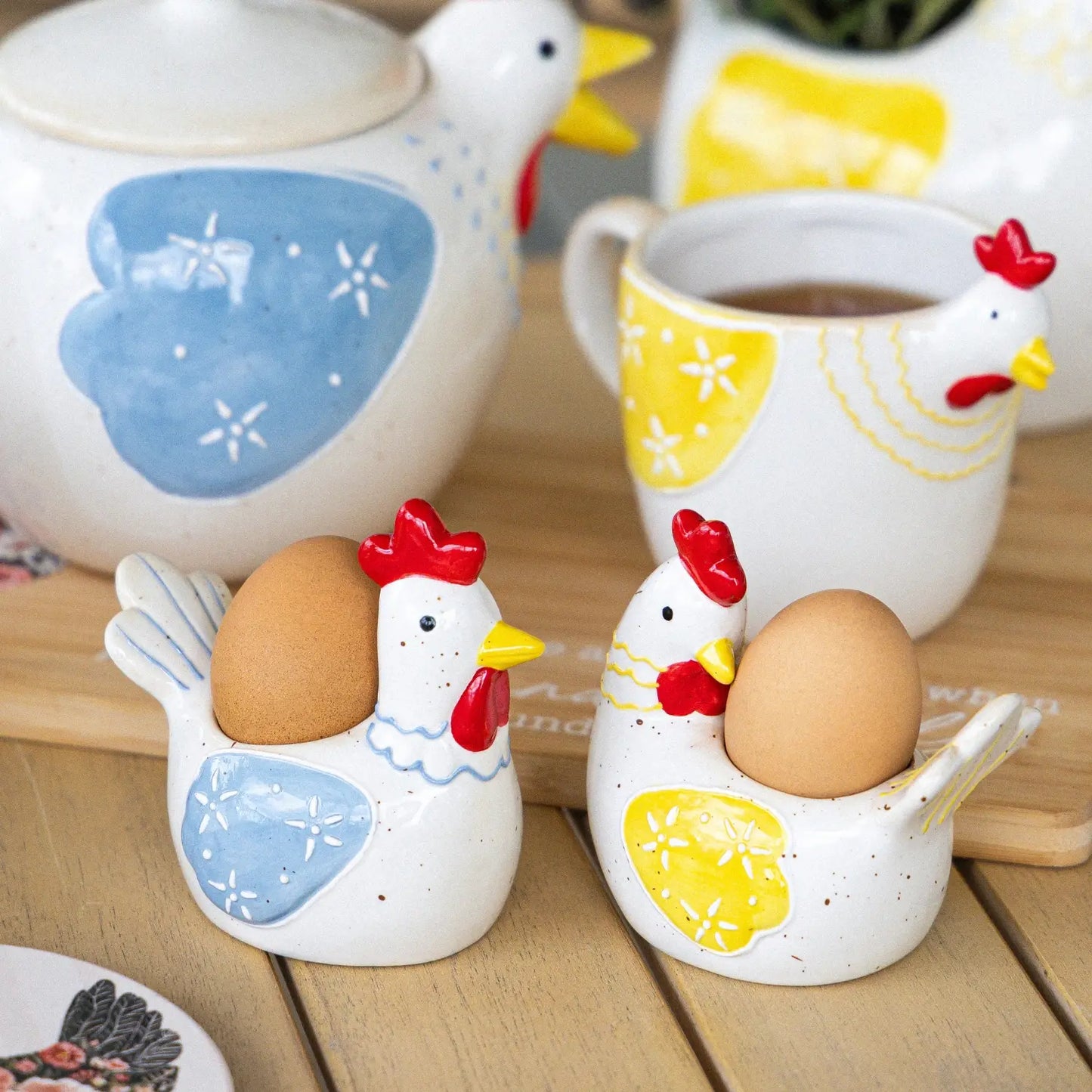 Henhouse Blue Egg Cup