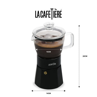 La Cafetière Verona Glass Espresso Maker | Black