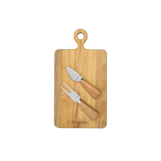Peer Sorensen 3pc Cheese Knife & Rectangular Board Set