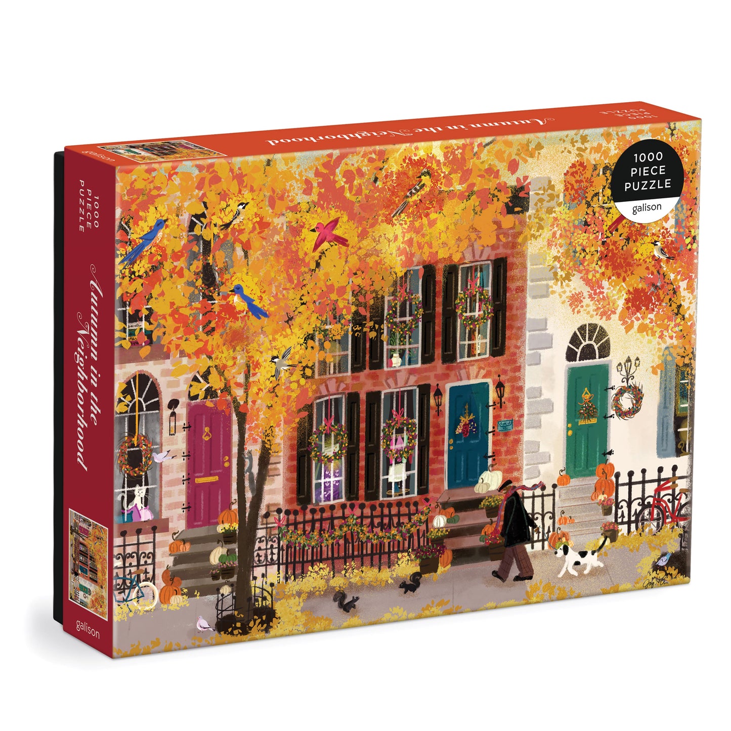Galison Joy Laforme Autumn in the Neighborhood Puzzle 1000pc
