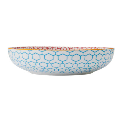 Mikasa Coupe Bowl | Geometric Blue