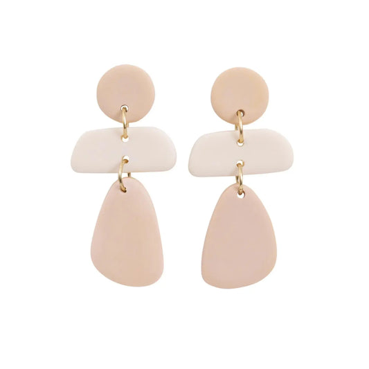 Kiki Earrings | Beige Morph Drops