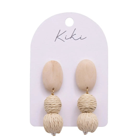 Kiki Earrings | Raw Wood Drops