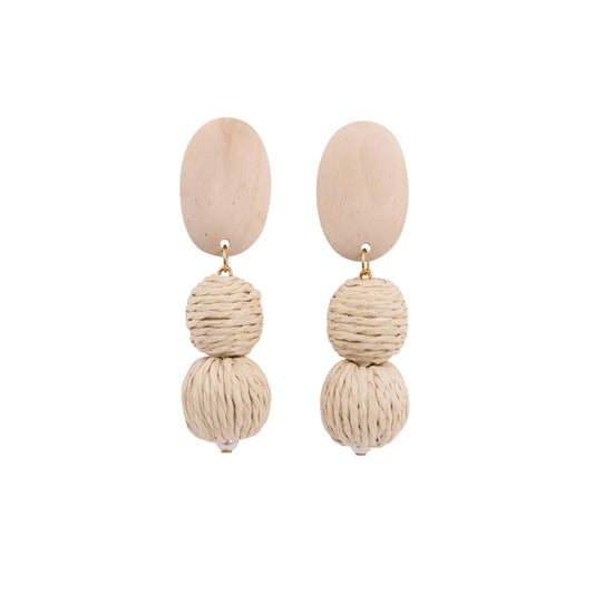 Kiki Earrings | Raw Wood Drops