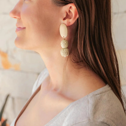 Kiki Earrings | Raw Wood Drops