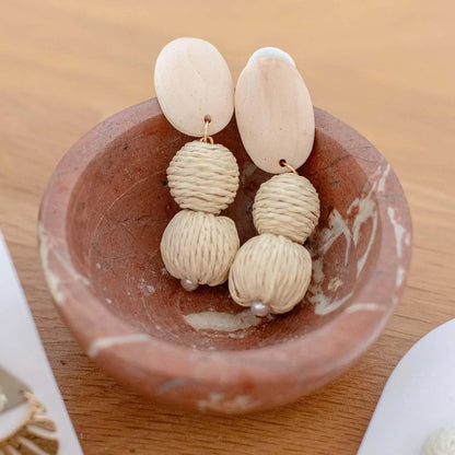 Kiki Earrings | Raw Wood Drops