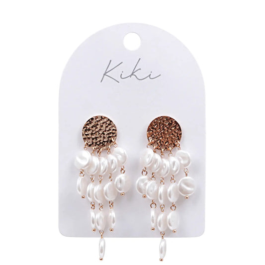 Kiki Earrings | Pearl Cascade