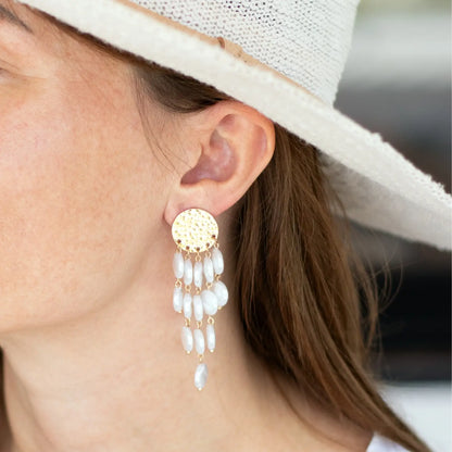 Kiki Earrings | Pearl Cascade