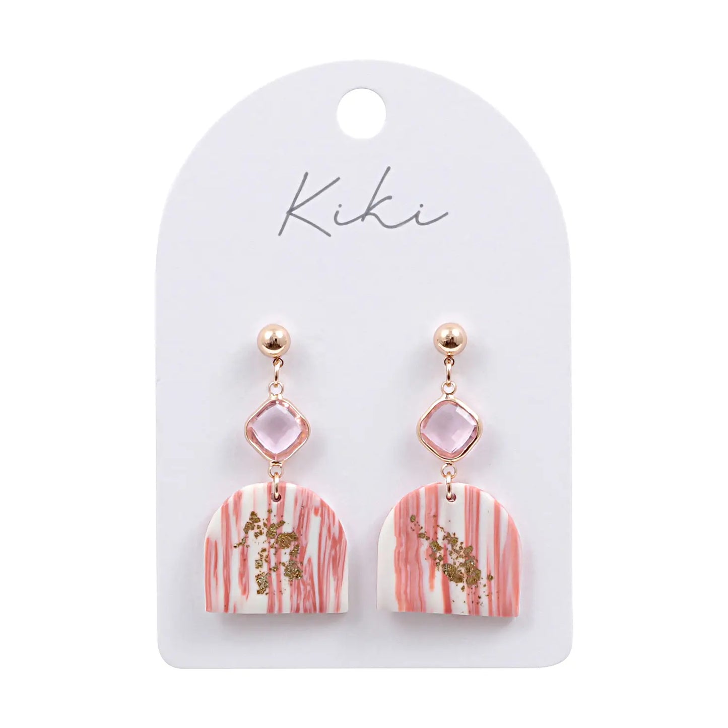 Kiki Earrings | Blush Glimmer Arch