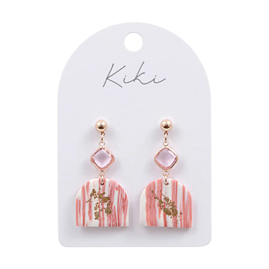Kiki Earrings | Blush Glimmer Arch