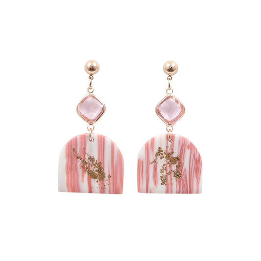 Kiki Earrings | Blush Glimmer Arch