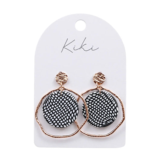 Kiki Earrings | Monochrome Clay Hoops