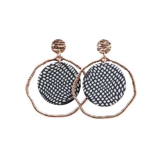Kiki Earrings | Monochrome Clay Hoops